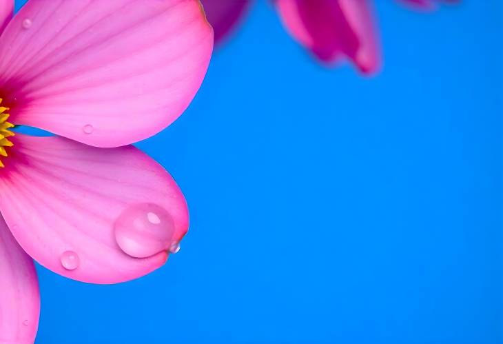 Natures Touch Water Drop on a Pink Flower